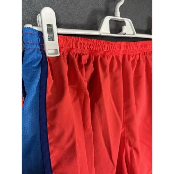 Nike Dri-Fit Men's Running Shorts Red Blue L Lightweight Breathable Athletic - Picture 6 of 16